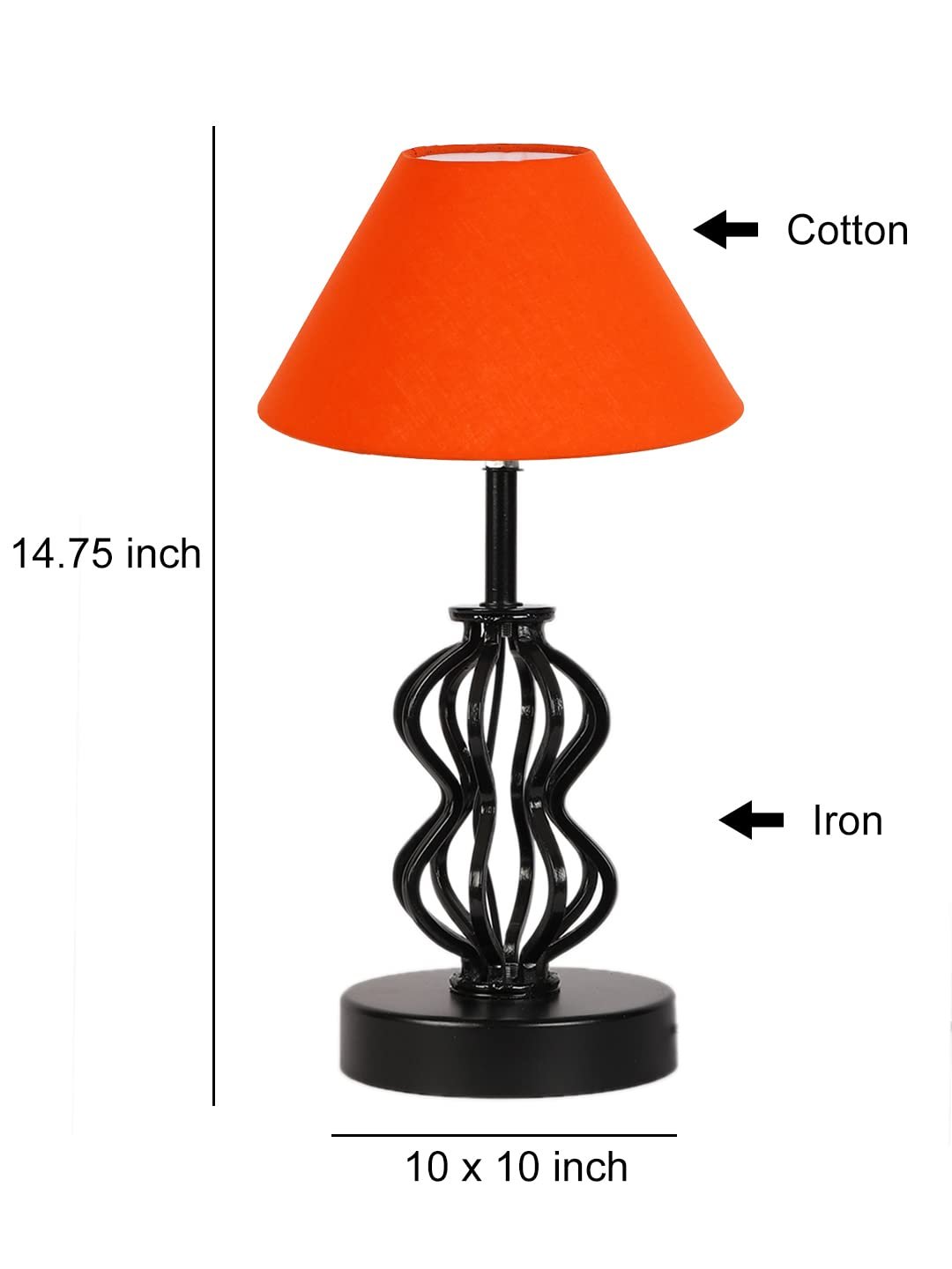 Orange Cotton Table lamp with Iron Base(89)