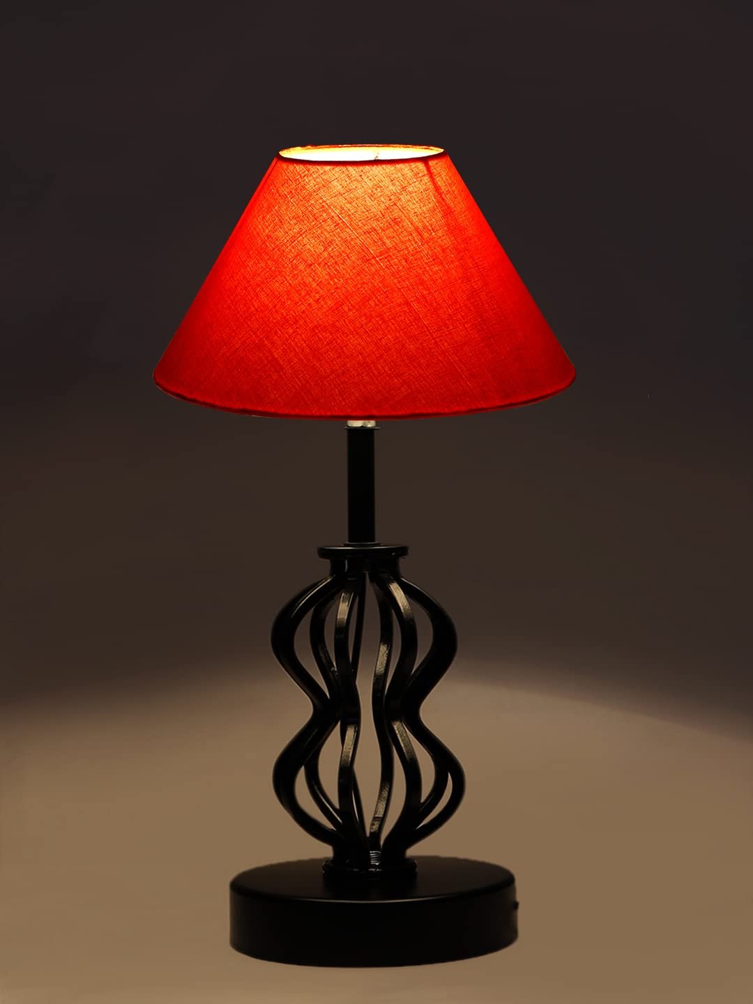 Orange Cotton Table lamp with Iron Base(89)