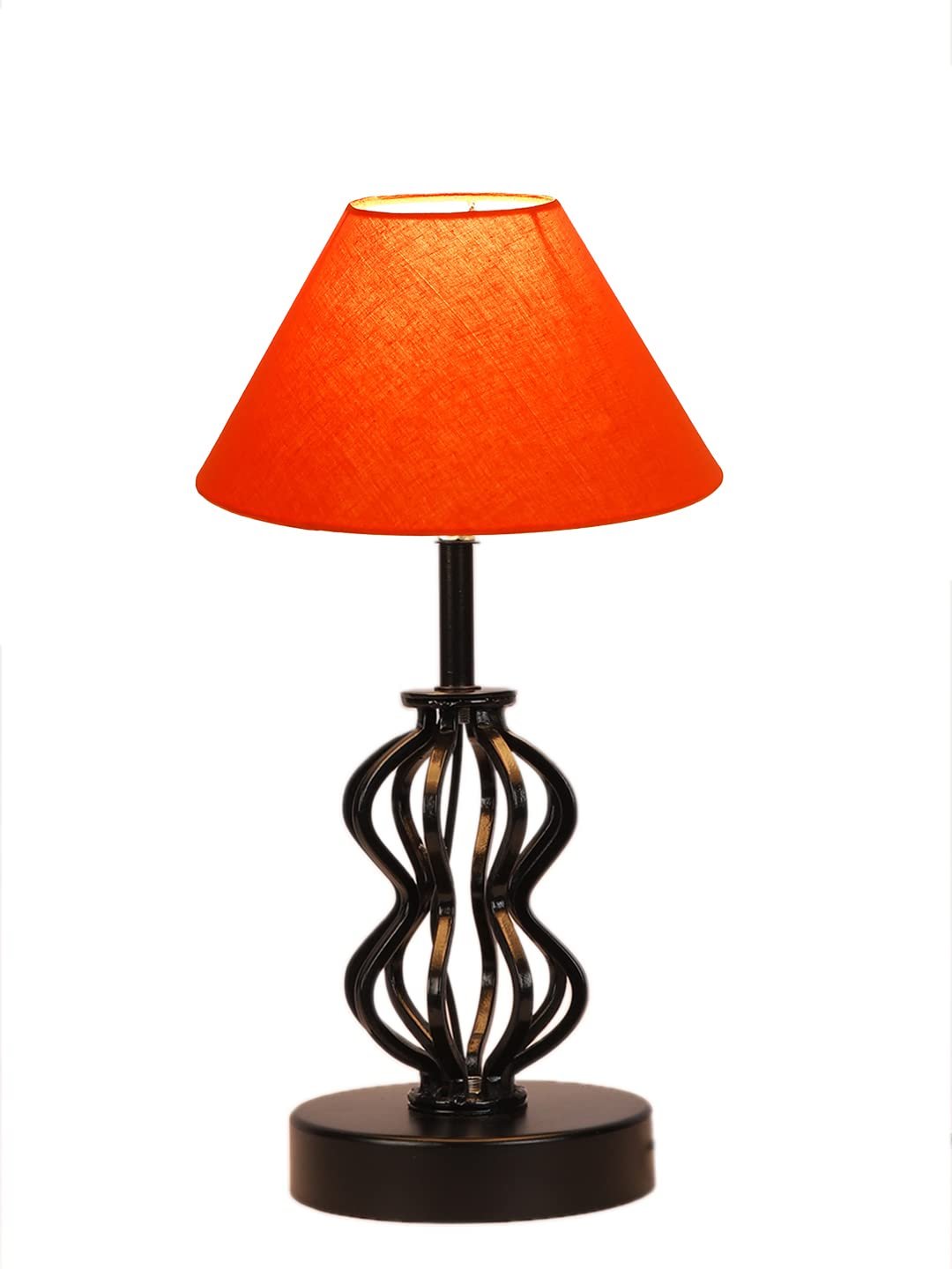 Orange Cotton Table lamp with Iron Base(89)