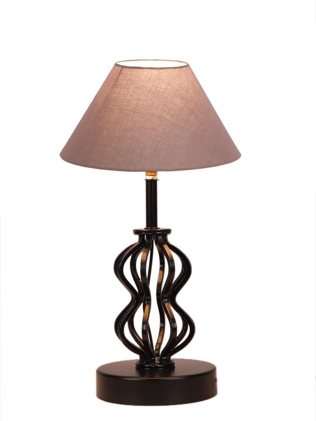 Grey Cotton Table lamp with Iron Base(91)