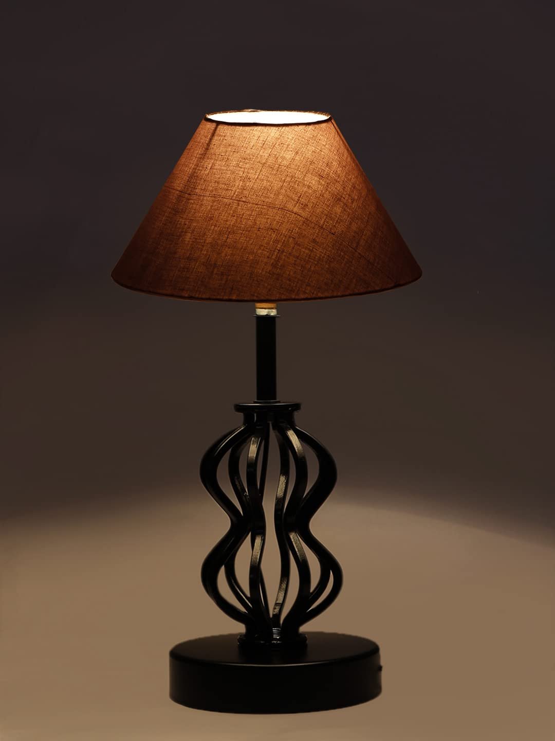 Grey Cotton Table lamp with Iron Base(91)