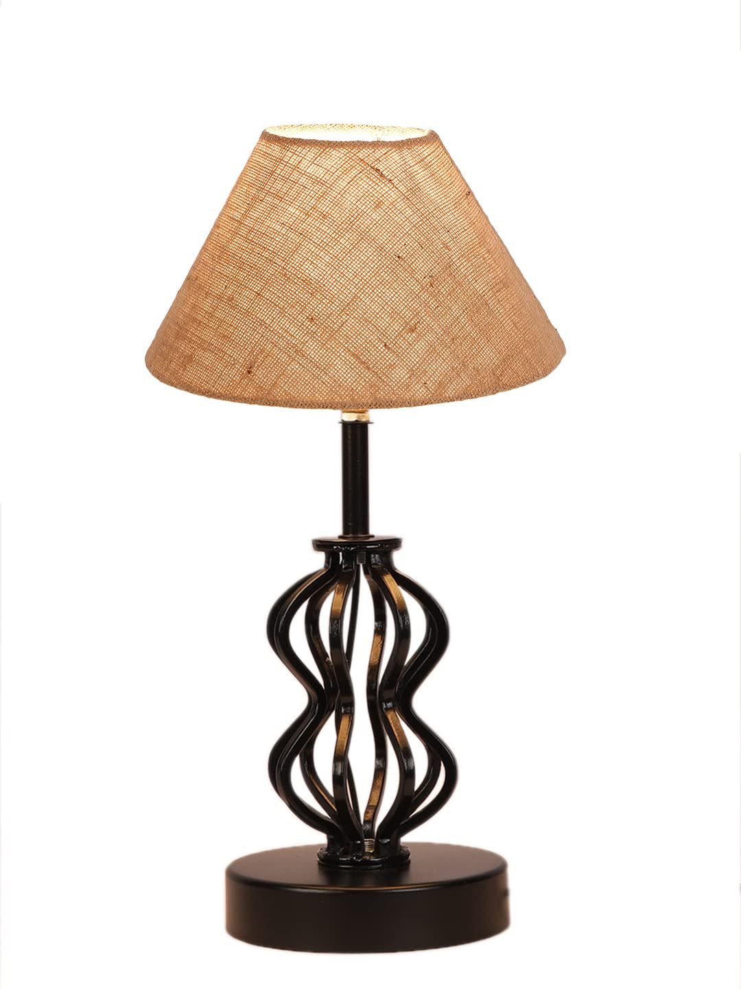 Beige Jute Table lamp with Iron Base(93)