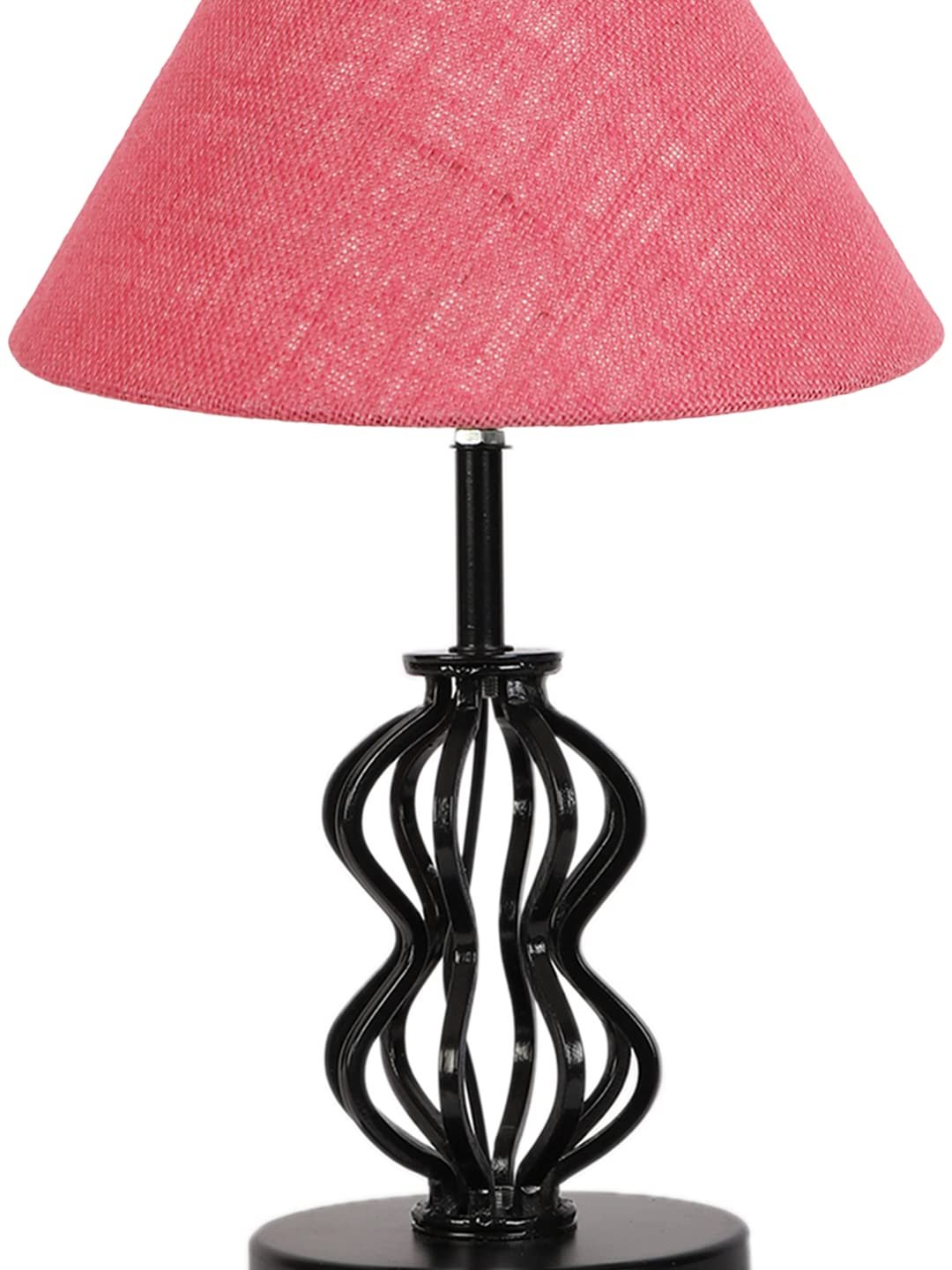Pink Jute Table lamp with Iron Base(94)