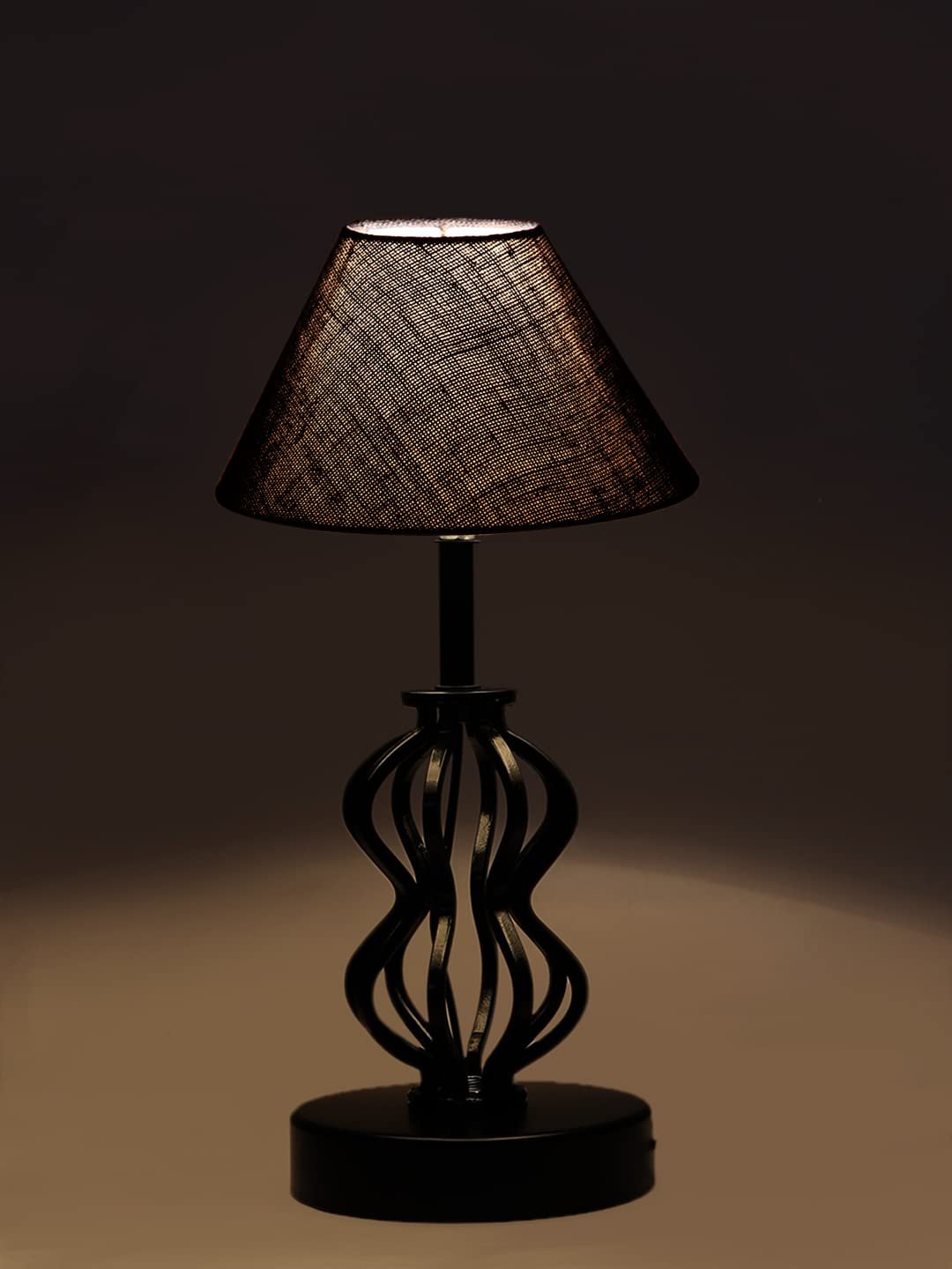 Blue Jute Table lamp with Iron Base(96)