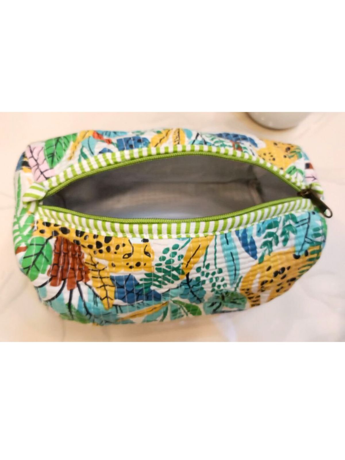 Hand Printed 3-in-1 Quilted Travel Pouch Set