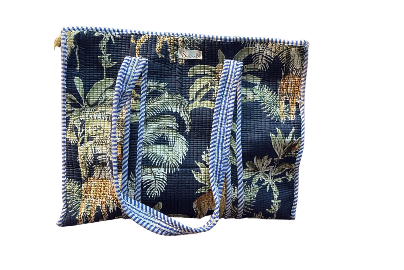 Hand Printed Quilted TOTE BAG