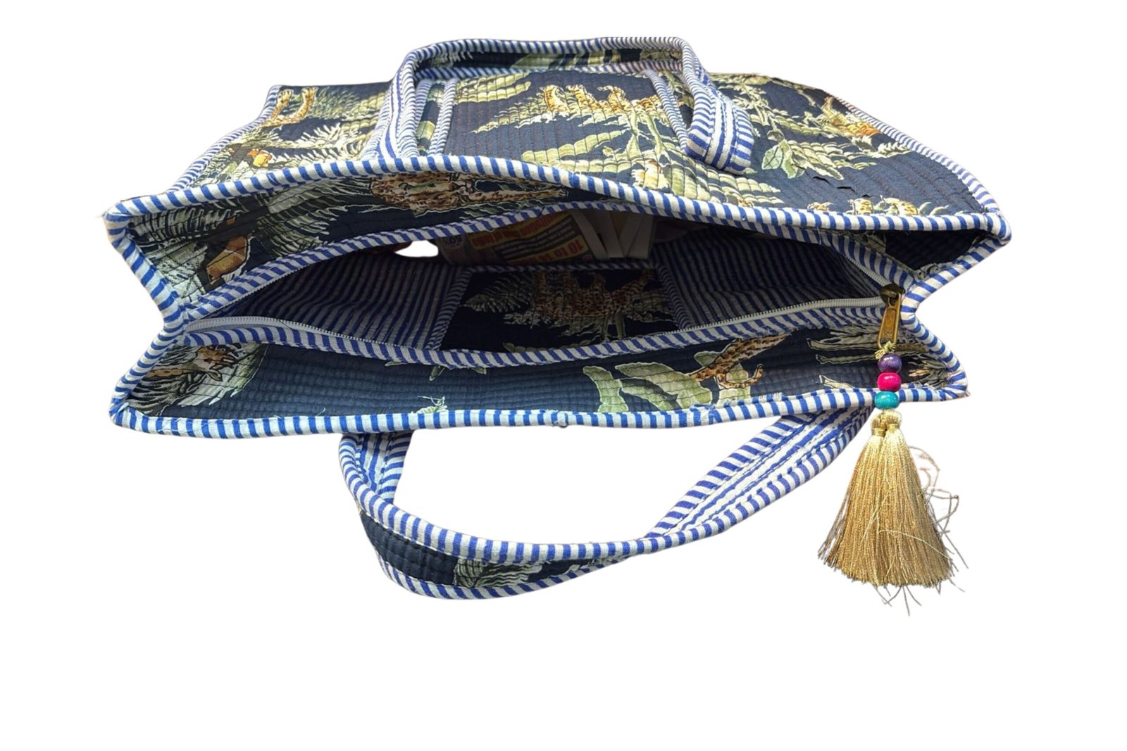 Hand Printed Quilted TOTE BAG