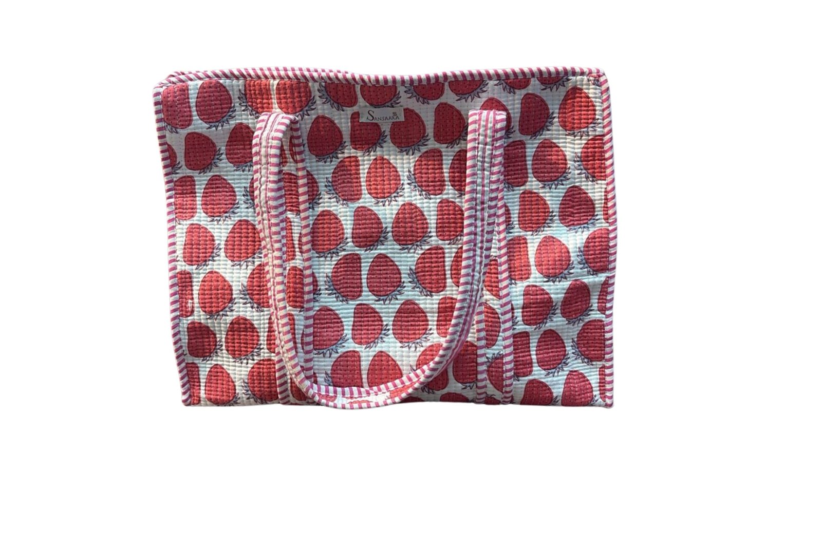 Hand Printed Quilted TOTE BAG