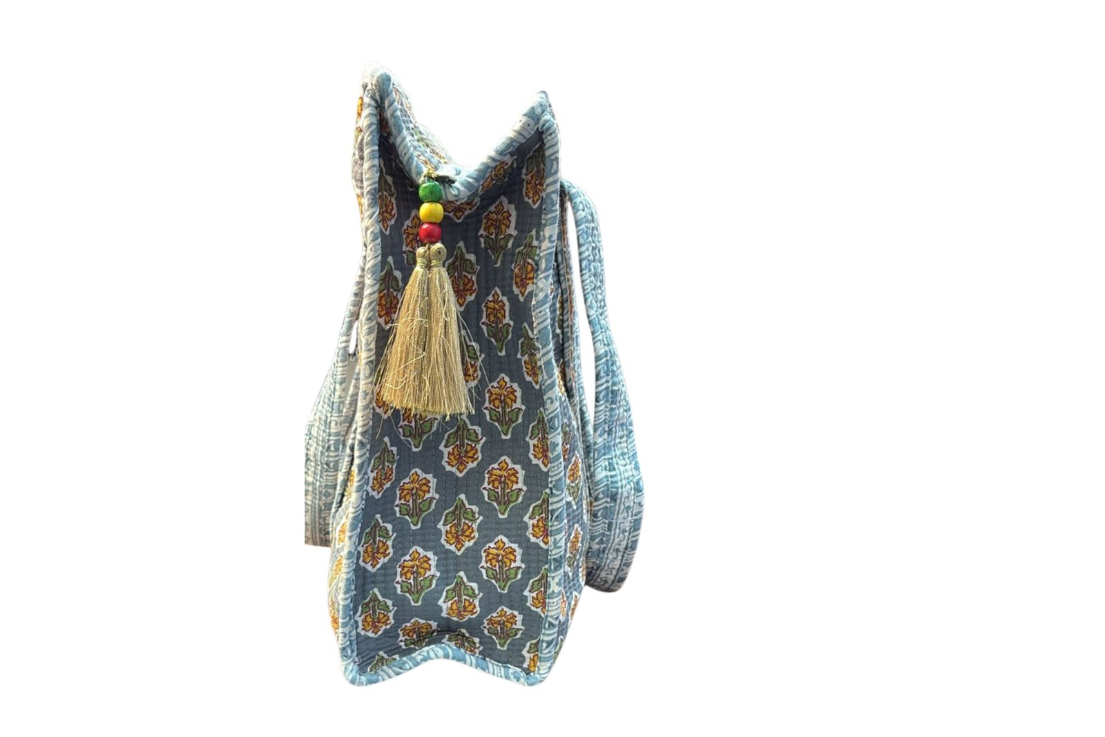 Hand Printed Quilted TOTE BAG