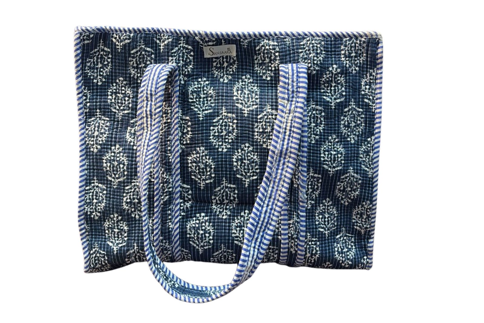 Hand Printed Quilted TOTE BAG