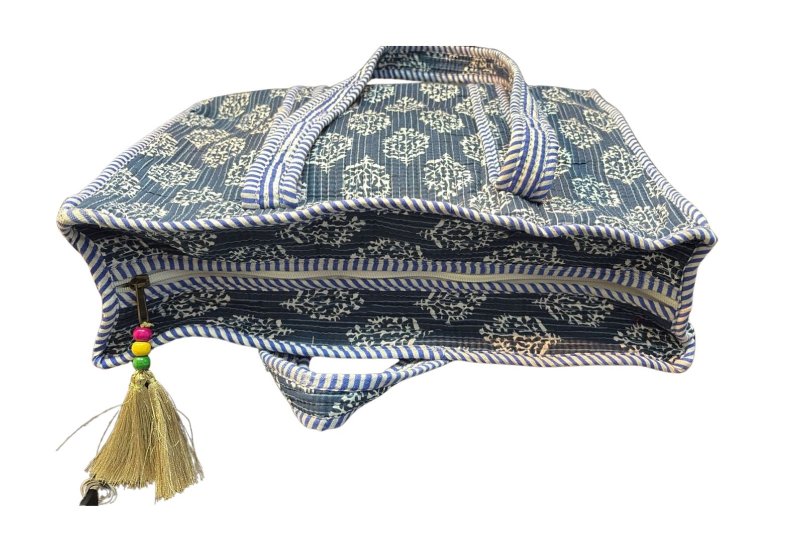 Hand Printed Quilted TOTE BAG