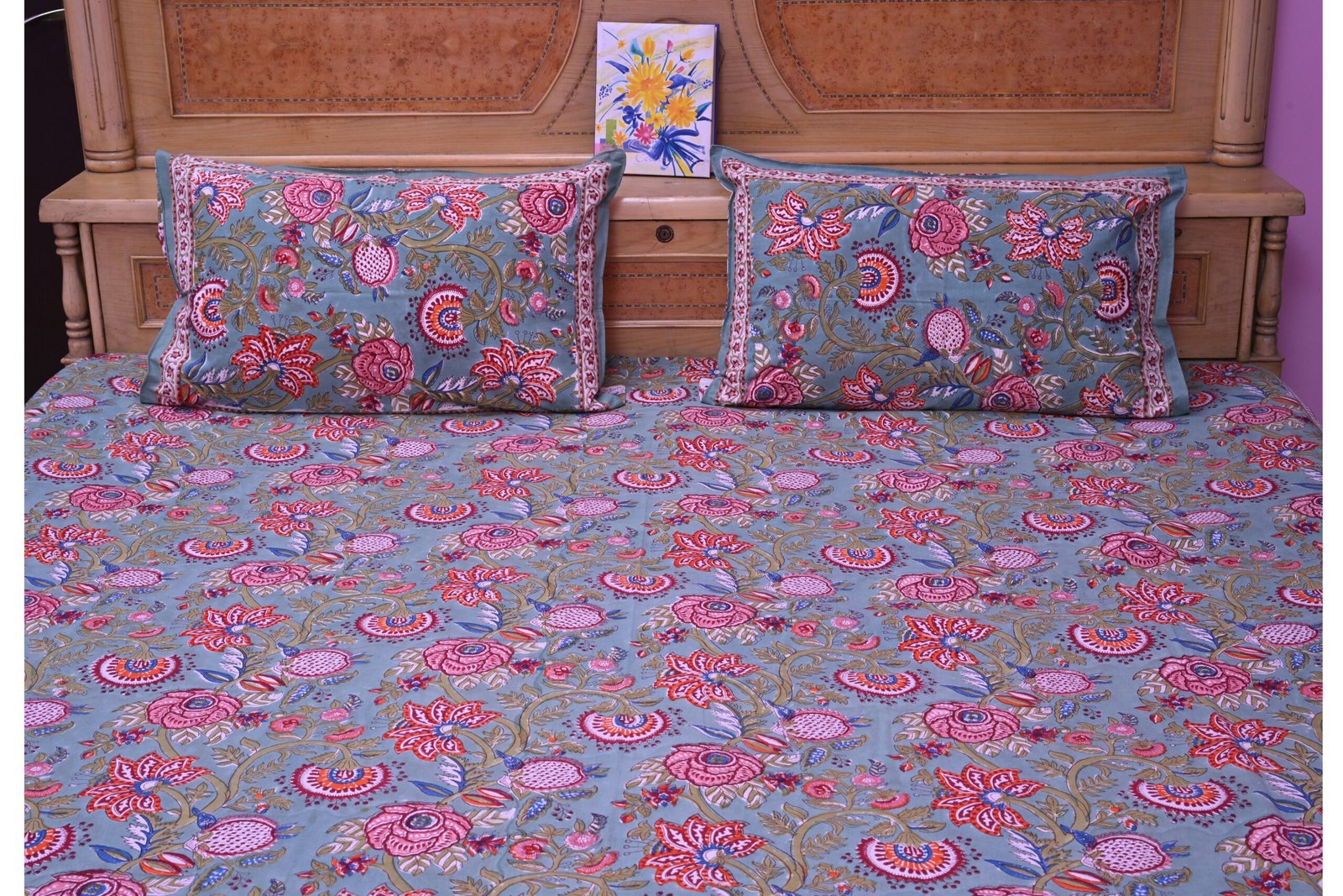 Sehar Bedsheet with 2 pillow covers set