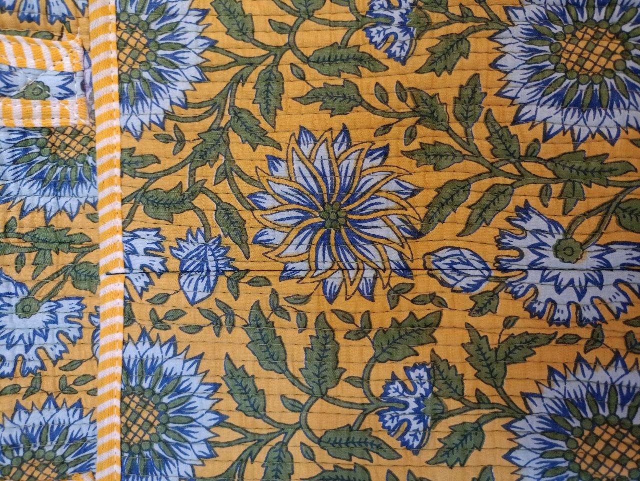 Sunflower Hand Printed Laptop Bag