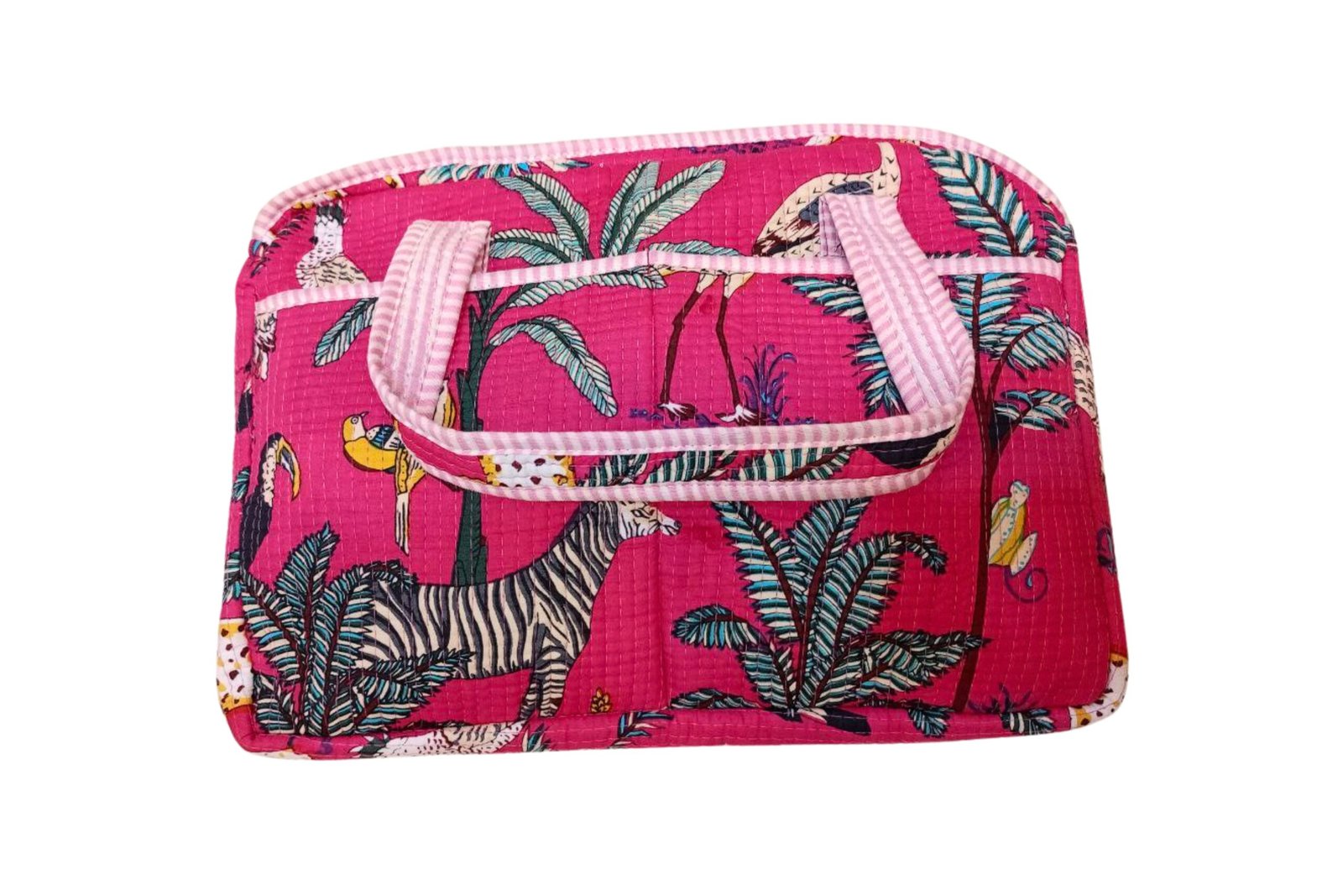 Zebra Hand Printed Laptop Bag