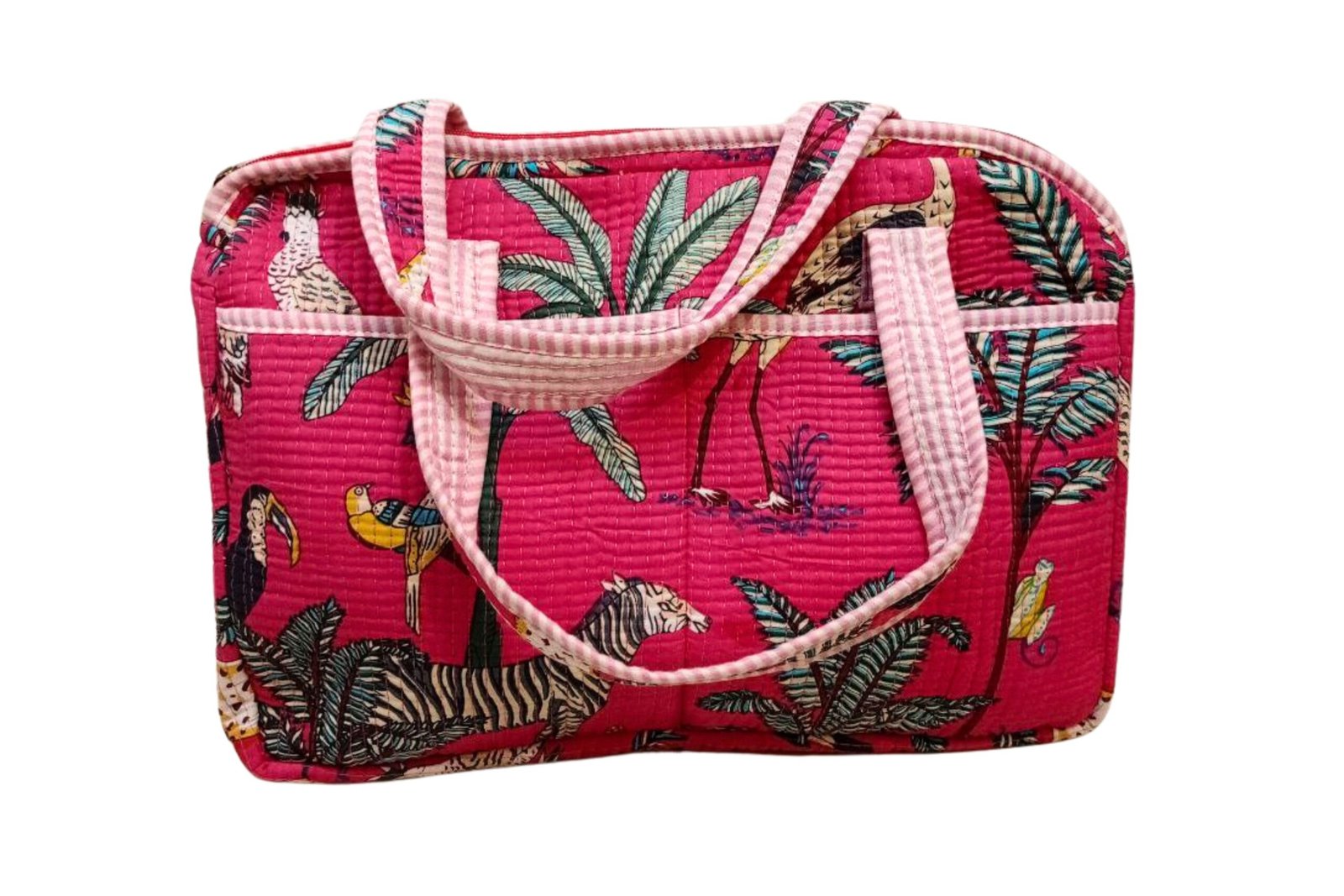 Zebra Hand Printed Laptop Bag