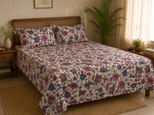 Rang birangi Bedsheet with 2 pillow covers set