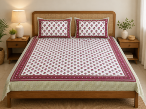 Phulwari Bedsheet with 2 pillow covers set