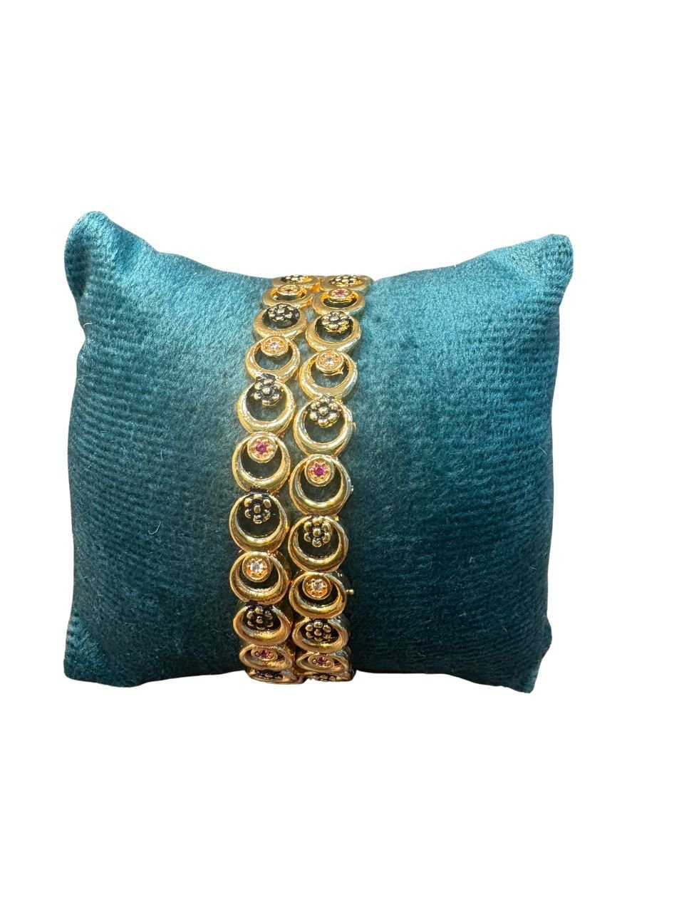 BAREEK MEENAKARI BANGLES(SET OF 2 BANGLES)