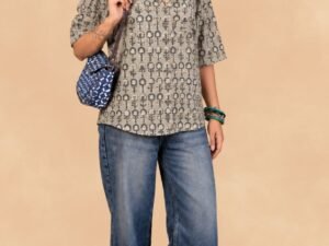 AJRAKH VEERA TOP WITH RUFFLE