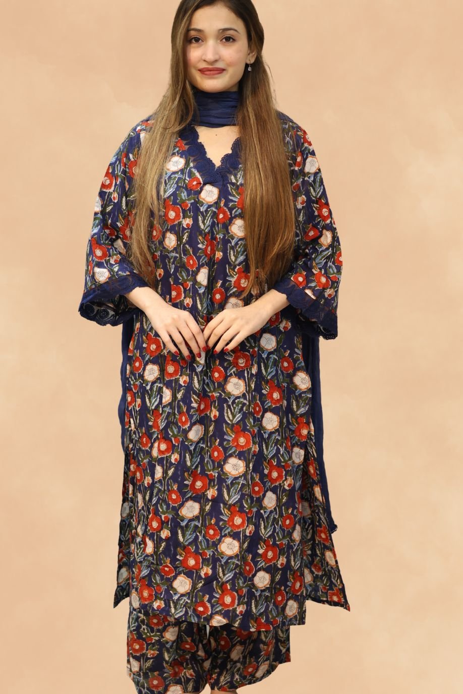 NAVELI COTTON PRINTED CO ORD SET