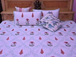 Taj Bed cover with 2 pillow covers set