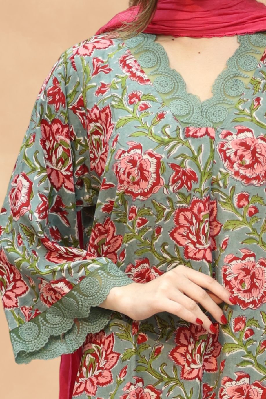 NAVELI COTTON PRINTED CO ORD SET