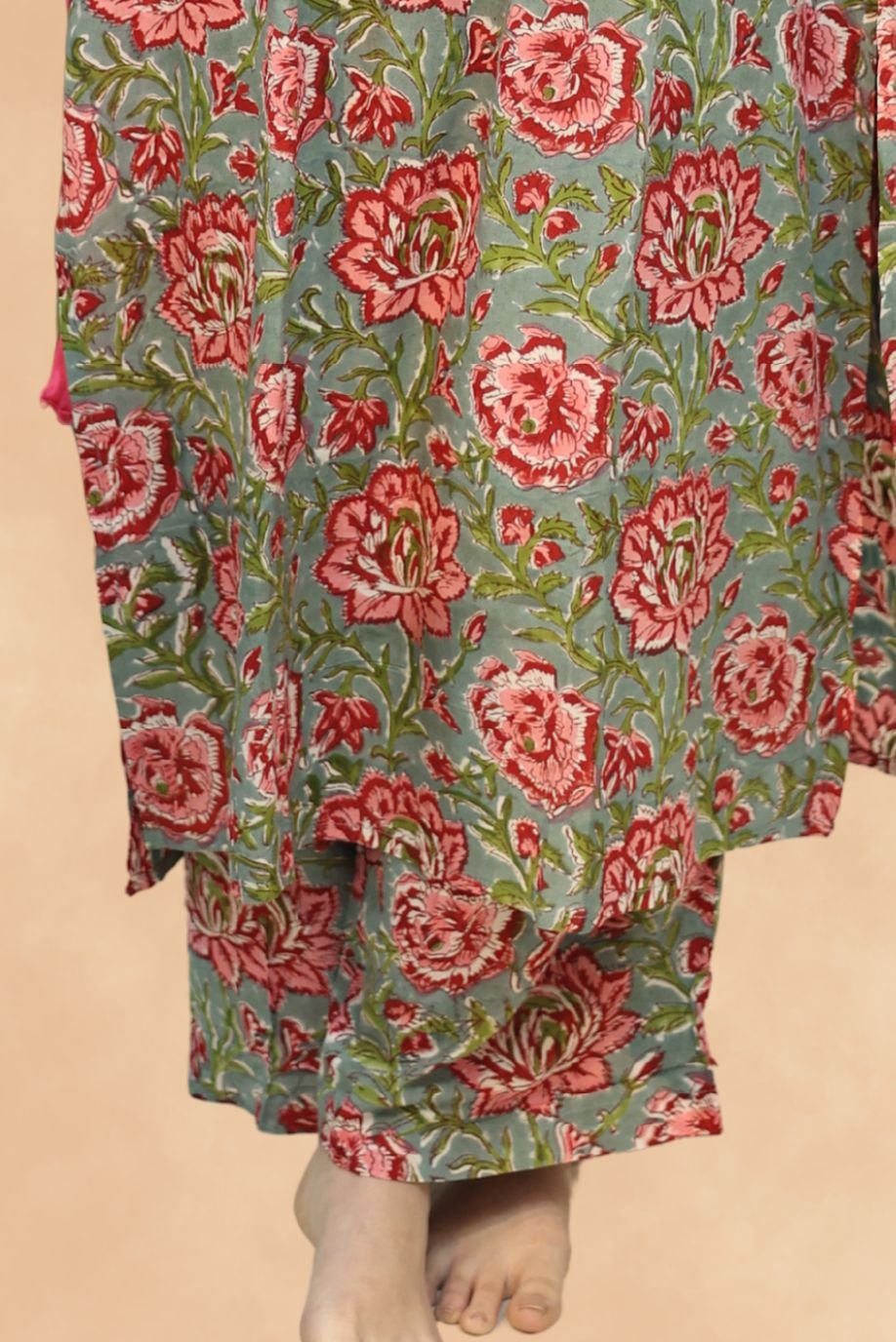 NAVELI COTTON PRINTED CO ORD SET