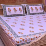 Mirza Bedsheet with 2 pillow covers set