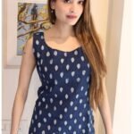 KAVYA PRINTED SLEEVELESS TOP WITH BACK TIES