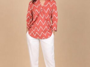 AABHA TUNIC WITH FRONT PLEATS & V NECK