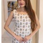 KAVYA PRINTED SLEEVELESS TOP WITH BACK TIES
