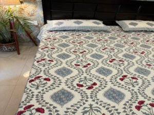 Lata Bedsheet with 2 pillow covers set