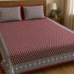 Laalpari Bedsheet with 2 pillow covers set