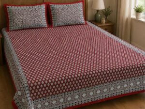 Laalpari Bedsheet with 2 pillow covers set